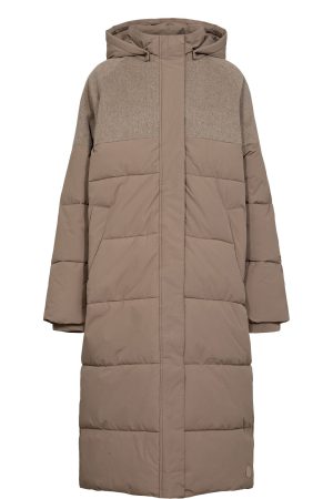 NUWILLOW LONG COAT - Taupe Gray