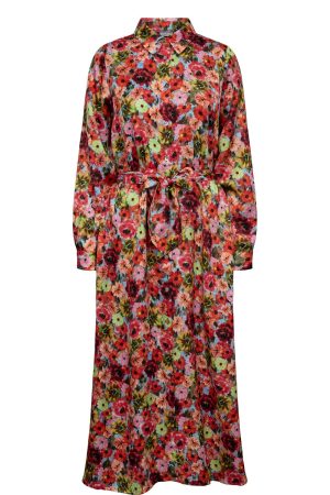 NUMISTA SHIRT DRESS - Fiery Red