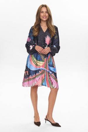 NUSTARLA SHORT DRESS - Obsidian