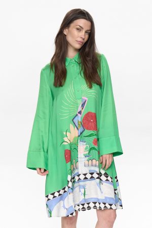 NUADELINA DRESS - Vibrant Green